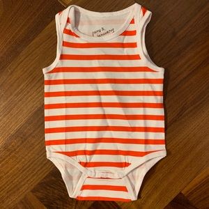 New June and January tank 6/12 striped onesie